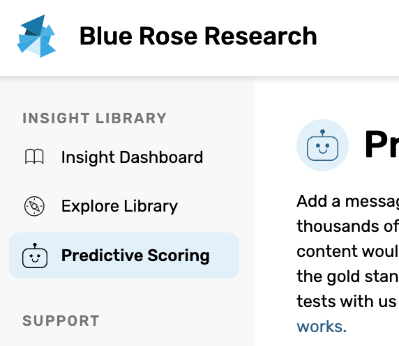 Blue Rose menu screenshot