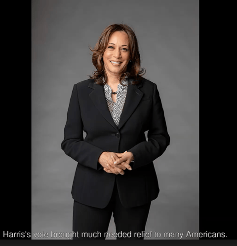 Kamala Harris ad screenshot